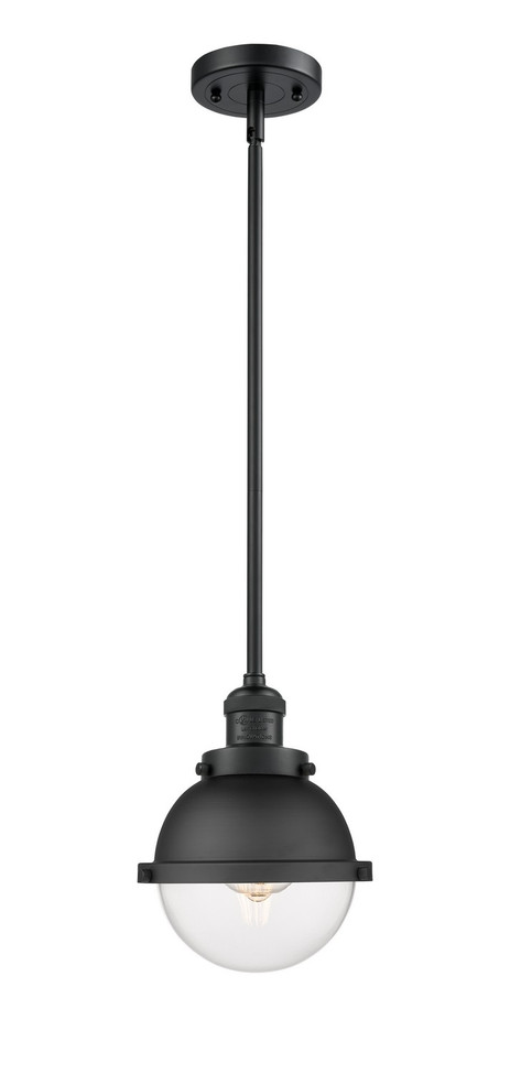 Innovations - 201S-BK-HFS-62-BK-LED - LED Mini Pendant - Franklin Restoration - Matte Black