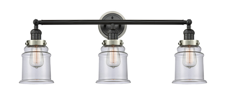 Innovations - 205BK-BPSN-HRSN-G182 - Three Light Bath Vanity - Franklin Restoration - Matte Black