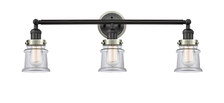 Innovations - 205BK-BPSN-HRSN-G182S - Three Light Bath Vanity - Franklin Restoration - Matte Black