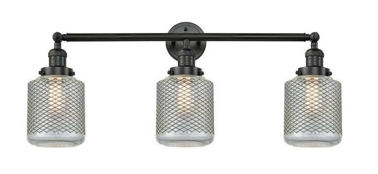 Innovations - 205-BK-G262 - Three Light Bath Vanity - Franklin Restoration - Matte Black