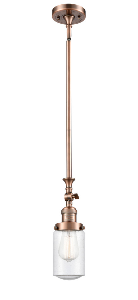 Innovations - 206-AC-G314 - One Light Mini Pendant - Franklin Restoration - Antique Copper