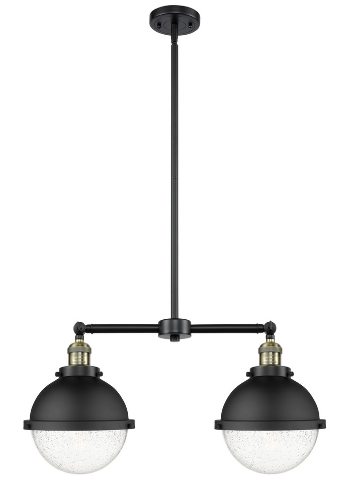 Innovations - 209-BAB-HFS-84-BK-LED - LED Island Pendant - Franklin Restoration - Black Antique Brass