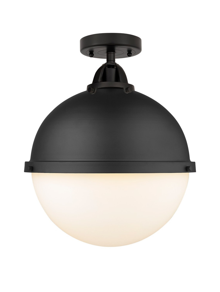 Innovations - 288-1C-BK-HFS-121-BK - One Light Semi-Flush Mount - Nouveau 2 - Matte Black