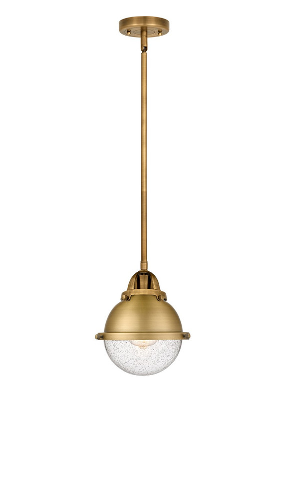 Innovations - 288-1S-BB-HFS-64-BB-LED - LED Mini Pendant - Nouveau 2 - Brushed Brass