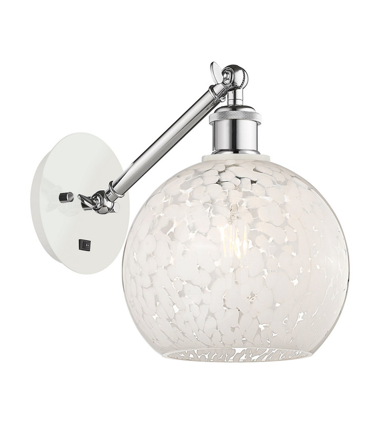 Innovations - 317-1W-WPC-G1216-8WM - LED Wall Sconce - Ballston - White Polished Chrome