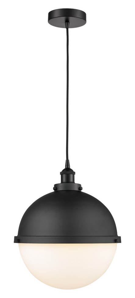 Innovations - 616-1PH-BK-HFS-121-BK - One Light Pendant - Edison - Matte Black