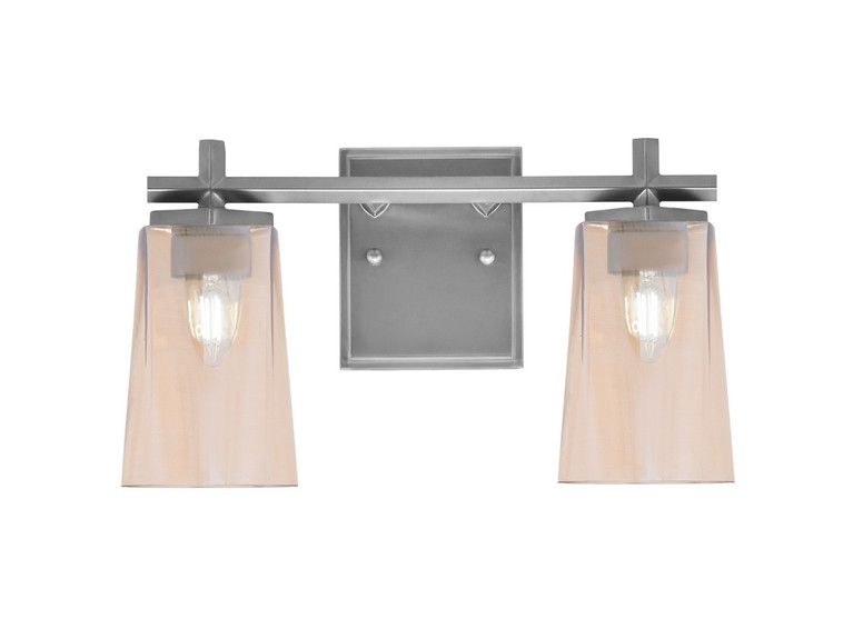 Toltec Lighting - 1212-GP-263 - Two Light Bath Bar - Franklin - Graphite