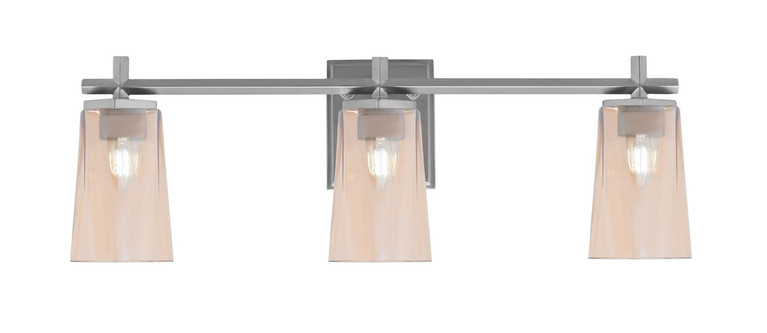 Toltec Lighting - 1213-GP-263 - Three Light Bath Bar - Franklin - Graphite