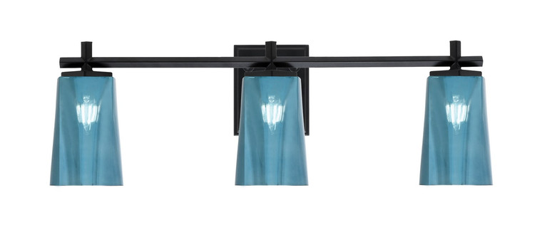 Toltec Lighting - 1213-MB-265 - Three Light Bath Bar - Franklin - Matte Black