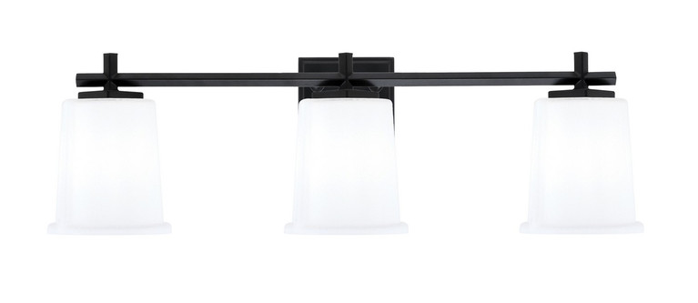 Toltec Lighting - 1213-MB-5031 - Three Light Bath Bar - Franklin - Matte Black
