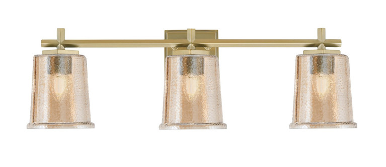 Toltec Lighting - 1213-NAB-5033 - Three Light Bath Bar - Franklin - New Age Brass