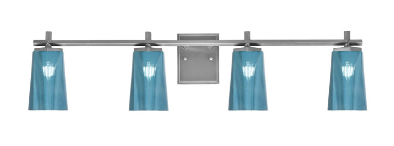Toltec Lighting - 1214-GP-265 - Four Light Bath Bar - Franklin - Graphite