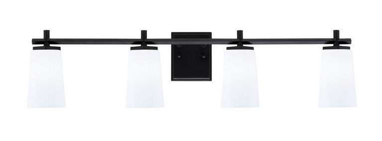 Toltec Lighting - 1214-MB-261 - Four Light Bath Bar - Franklin - Matte Black