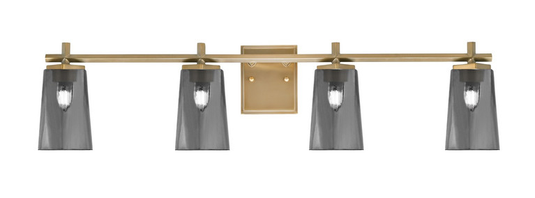 Toltec Lighting - 1214-NAB-262 - Four Light Bath Bar - Franklin - New Age Brass