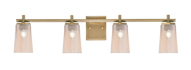 Toltec Lighting - 1214-NAB-263 - Four Light Bath Bar - Franklin - New Age Brass