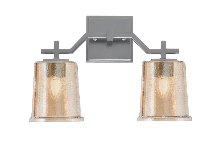Toltec Lighting - 2312-GP-5033 - Two Light Bath Bar - Corbin - Graphite
