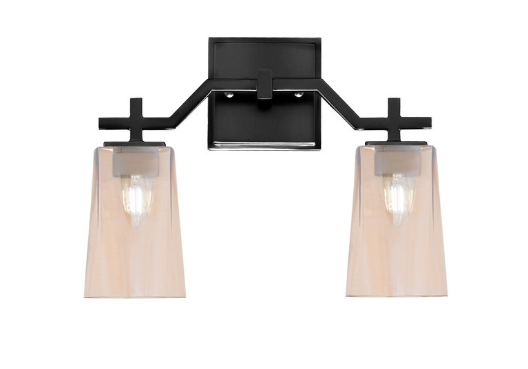 Toltec Lighting - 2312-MB-263 - Two Light Bath Bar - Corbin - Matte Black