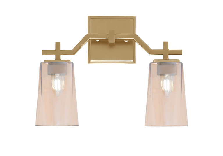 Toltec Lighting - 2312-NAB-263 - Two Light Bath Bar - Corbin - New Age Brass