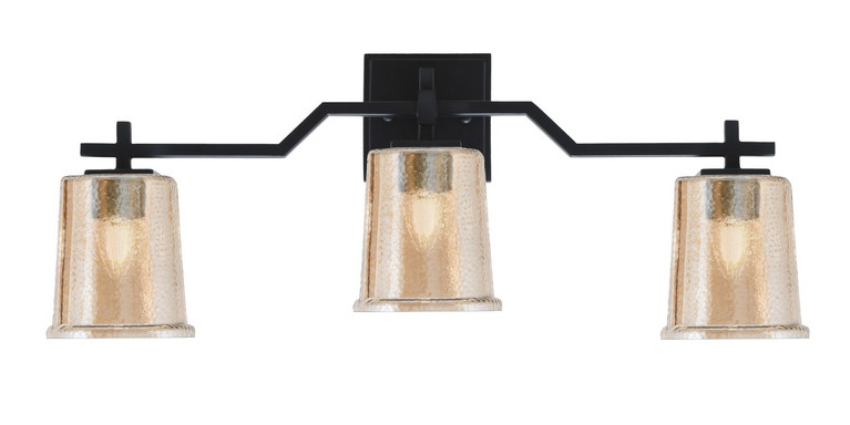 Toltec Lighting - 2313-MB-5033 - Three Light Bath Bar - Corbin - Matte Black
