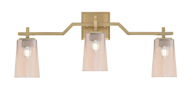 Toltec Lighting - 2313-NAB-263 - Three Light Bath Bar - Corbin - New Age Brass