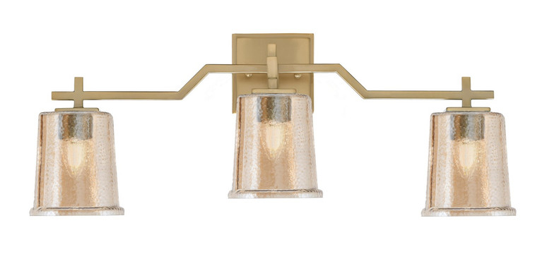 Toltec Lighting - 2313-NAB-5033 - Three Light Bath Bar - Corbin - New Age Brass