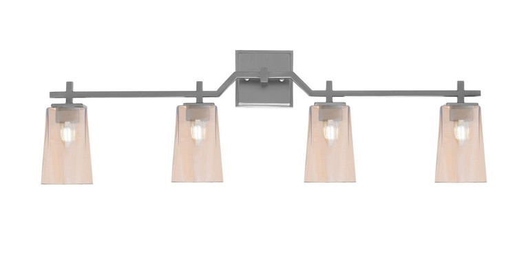 Toltec Lighting - 2314-GP-263 - Four Light Bath Bar - Corbin - Graphite