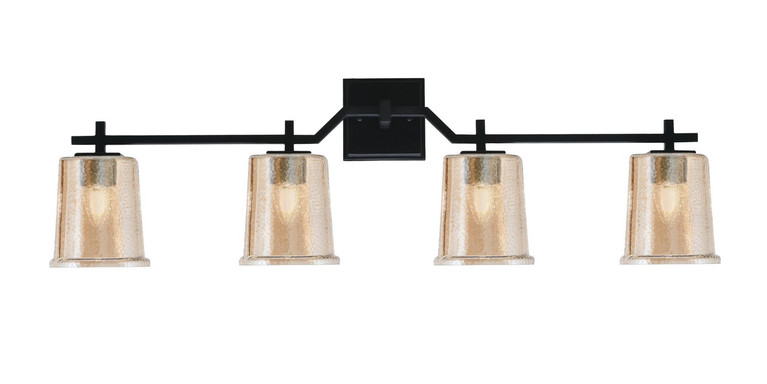 Toltec Lighting - 2314-MB-5033 - Four Light Bath Bar - Corbin - Matte Black