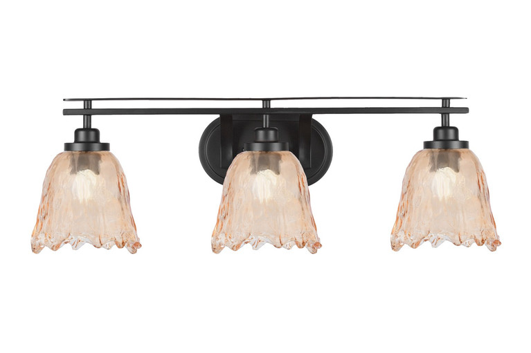 Toltec Lighting - 2613-MB-4233 - Three Light Bath Bar - Odyssey - Matte Black