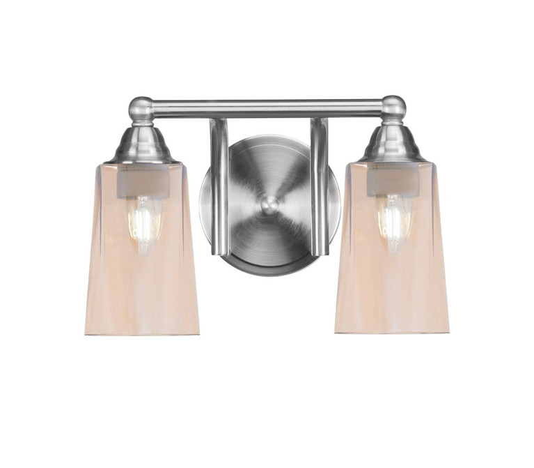 Toltec Lighting - 3422-BN-263 - Two Light Bath Bar - Paramount - Brushed Nickel