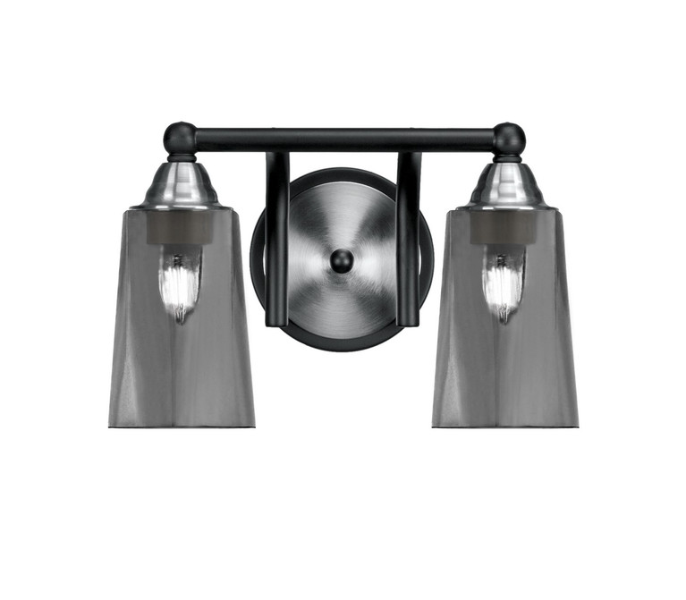 Toltec Lighting - 3422-MBBN-262 - Two Light Bath Bar - Paramount - Matte Black & Brushed Nickel