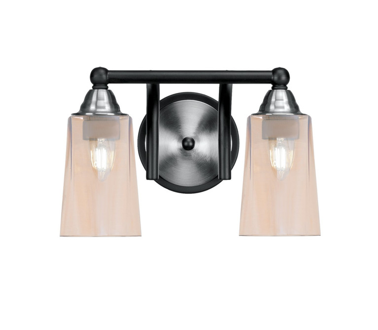 Toltec Lighting - 3422-MBBN-263 - Two Light Bath Bar - Paramount - Matte Black & Brushed Nickel