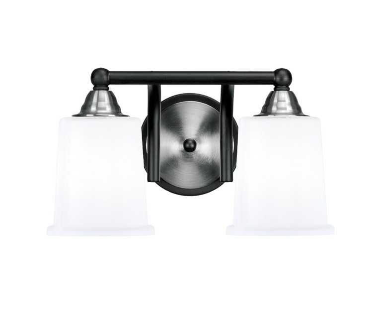 Toltec Lighting - 3422-MBBN-5031 - Two Light Bath Bar - Paramount - Matte Black & Brushed Nickel