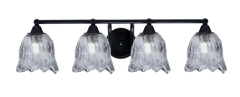 Toltec Lighting - 3424-MB-4232 - Four Light Bath Bar - Paramount - Matte Black