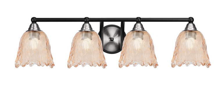 Toltec Lighting - 3424-MBBN-4233 - Four Light Bath Bar - Paramount - Matte Black & Brushed Nickel