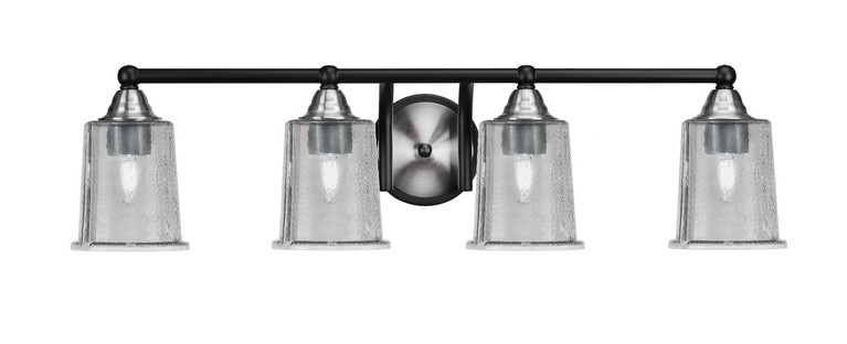 Toltec Lighting - 3424-MBBN-5032 - Four Light Bath Bar - Paramount - Matte Black & Brushed Nickel