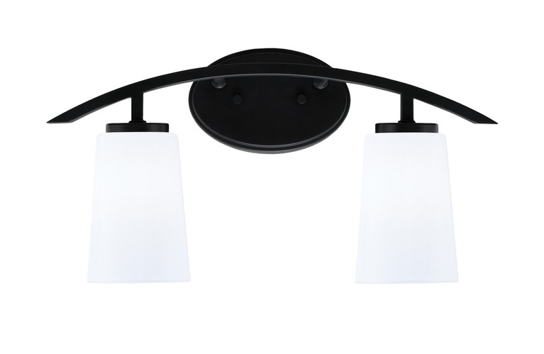 Toltec Lighting - 3722-MB-261 - Two Light Bath Bar - Kurve - Matte Black