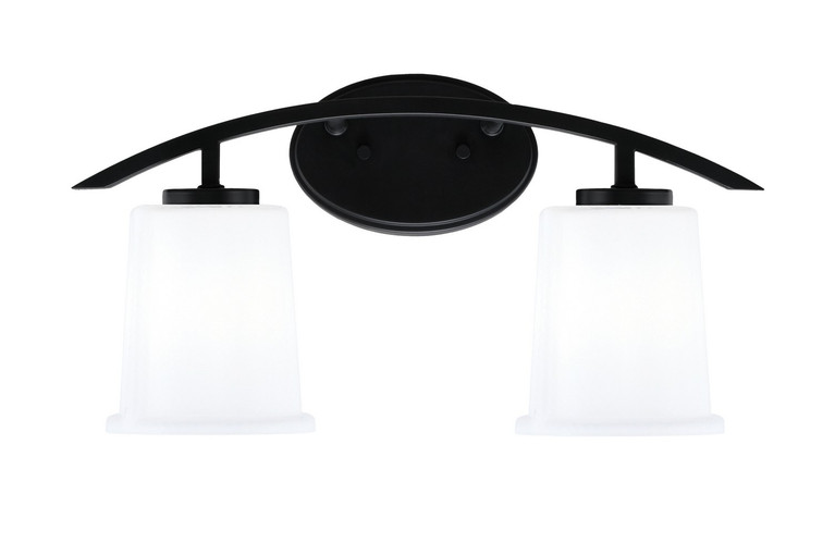 Toltec Lighting - 3722-MB-5031 - Two Light Bath Bar - Kurve - Matte Black