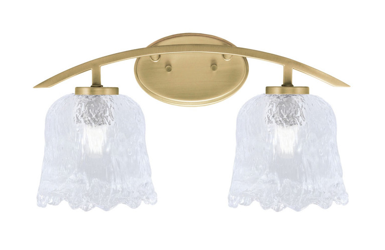 Toltec Lighting - 3722-NAB-4230 - Two Light Bath Bar - Kurve - New Age Brass