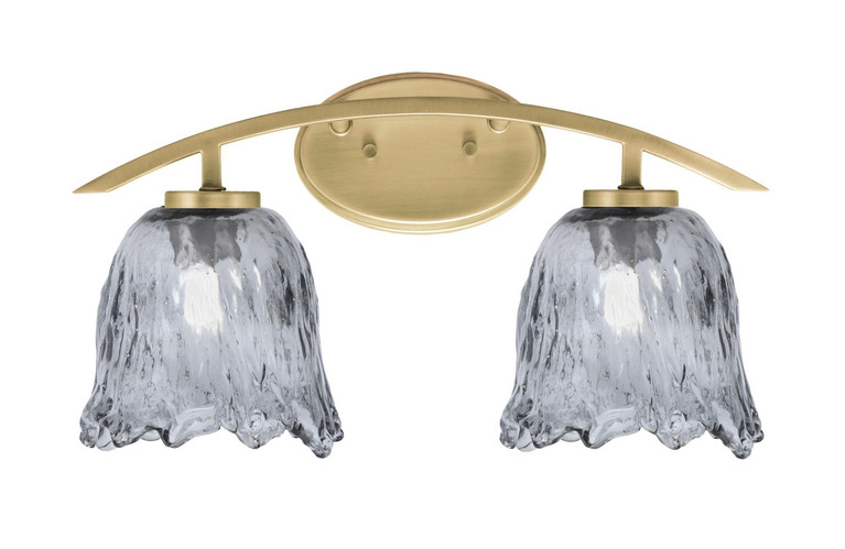 Toltec Lighting - 3722-NAB-4232 - Two Light Bath Bar - Kurve - New Age Brass