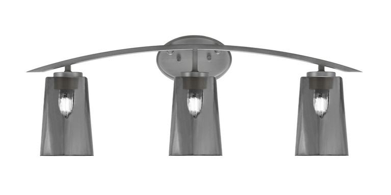 Toltec Lighting - 3723-GP-262 - Three Light Bath Bar - Kurve - Graphite