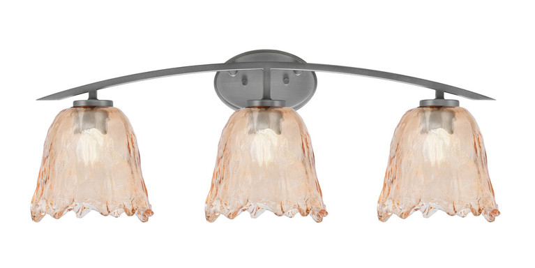 Toltec Lighting - 3723-GP-4233 - Three Light Bath Bar - Kurve - Graphite