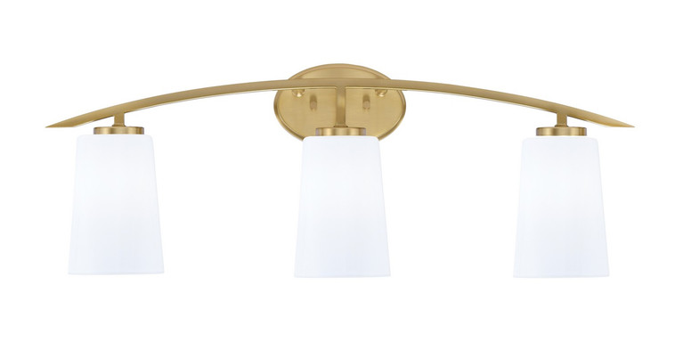 Toltec Lighting - 3723-NAB-261 - Three Light Bath Bar - Kurve - New Age Brass