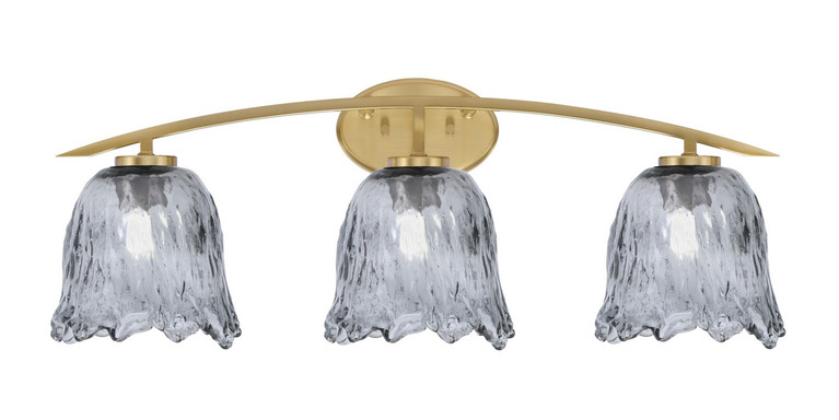 Toltec Lighting - 3723-NAB-4232 - Three Light Bath Bar - Kurve - New Age Brass
