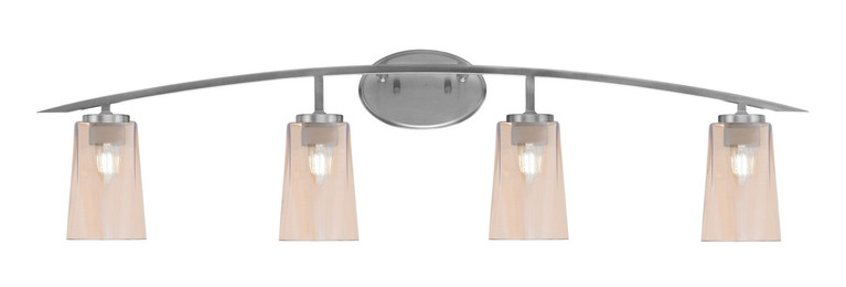 Toltec Lighting - 3724-GP-263 - Four Light Bath Bar - Kurve - Graphite