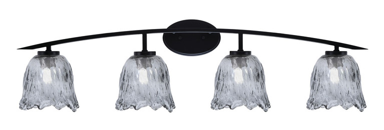 Toltec Lighting - 3724-MB-4232 - Four Light Bath Bar - Kurve - Matte Black