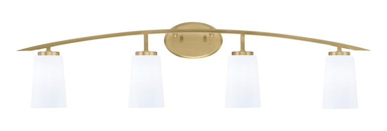 Toltec Lighting - 3724-NAB-261 - Four Light Bath Bar - Kurve - New Age Brass