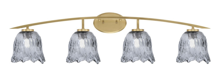 Toltec Lighting - 3724-NAB-4232 - Four Light Bath Bar - Kurve - New Age Brass