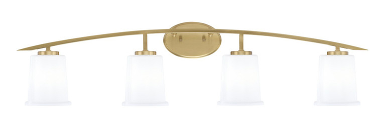 Toltec Lighting - 3724-NAB-5031 - Four Light Bath Bar - Kurve - New Age Brass