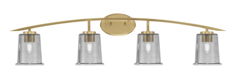 Toltec Lighting - 3724-NAB-5032 - Four Light Bath Bar - Kurve - New Age Brass