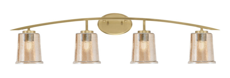 Toltec Lighting - 3724-NAB-5033 - Four Light Bath Bar - Kurve - New Age Brass